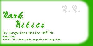 mark milics business card